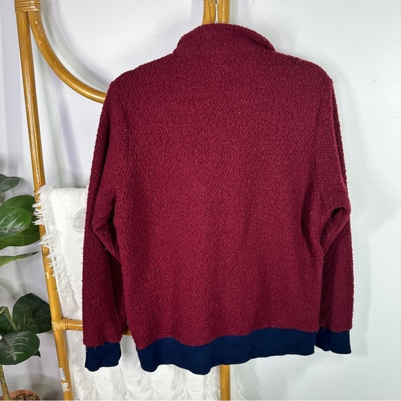 Patagonia Maroon Sherpa Fuzzy Jacket sz L - Picture 4 of 8